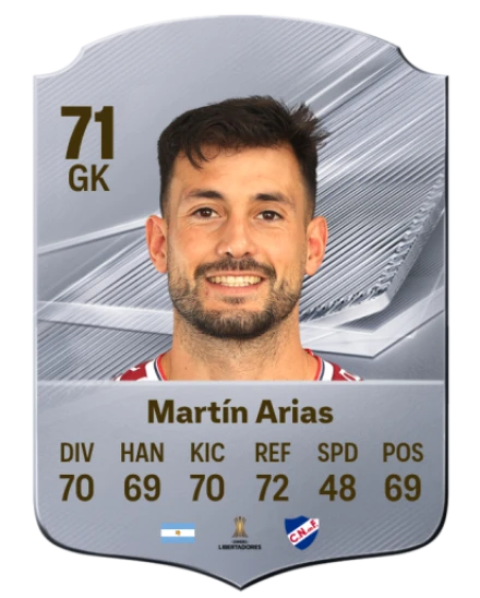 Martín Arias 71 Common GK FC 26 card