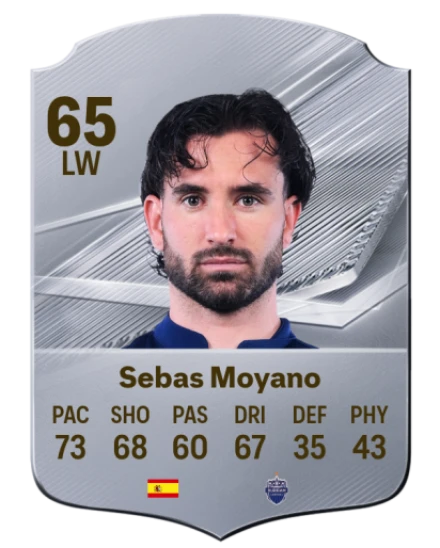 Sebas Moyano 65 Silver LW FC 27 card