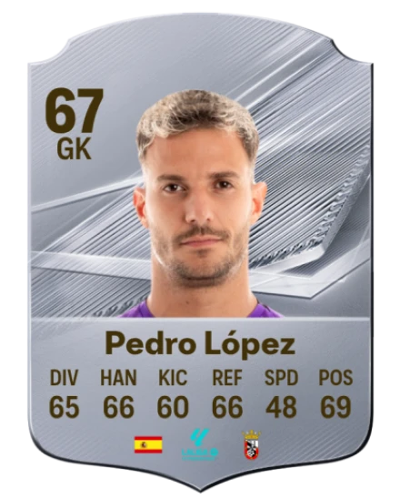Pedro López 67 Common GK FC 26 card