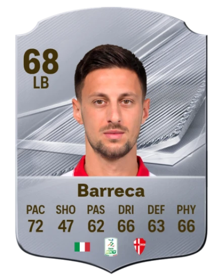 Barreca 68 Common LB FC 26 card