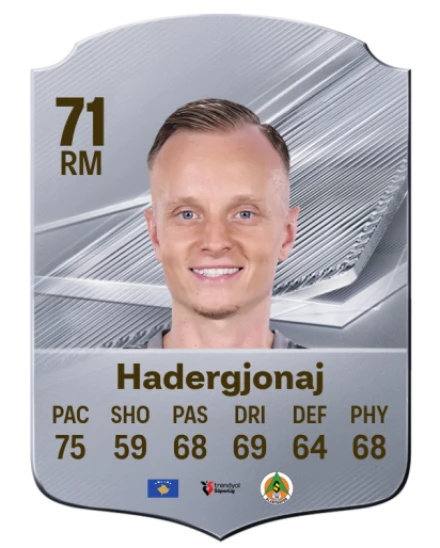 Hadergjonaj 71 Common RM FC 26 card