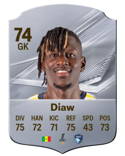 Diaw 74 Rare GK FC 26 card