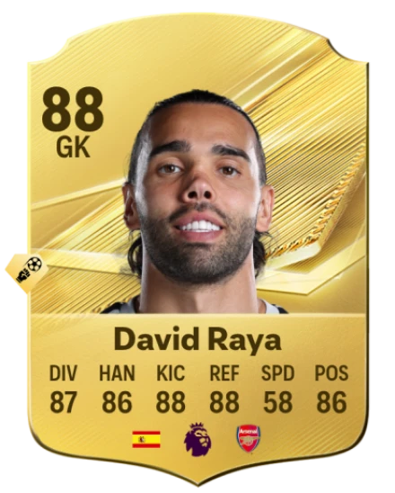 David Raya 88 Common GK FC 26 card