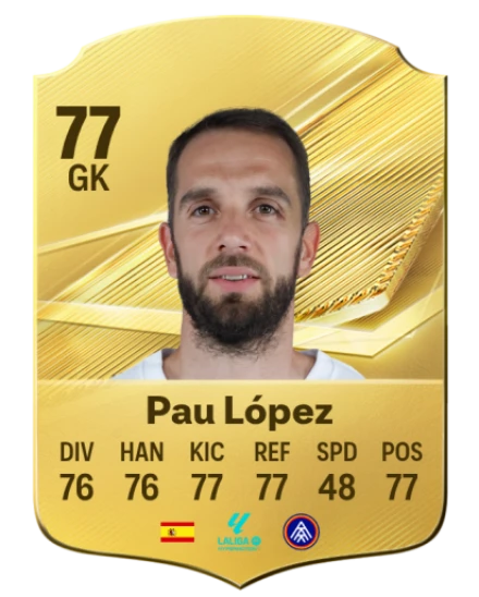 Pau López 77 Common GK FC 26 card