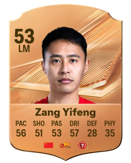 Zang Yifeng 53 Bronze LM FC 27 card