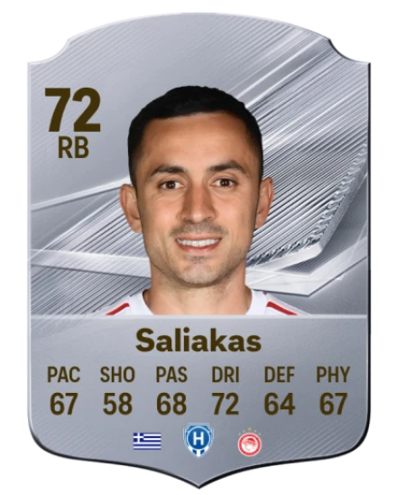 Saliakas 72 Silver RB FC 27 card