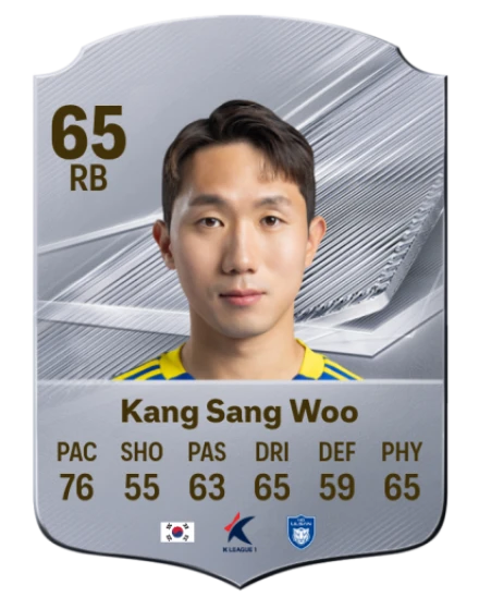 Kang Sang Woo 65 Silver RB FC 27 card