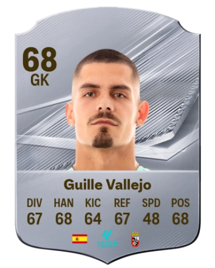 Guille Vallejo 68 Common GK FC 26 card