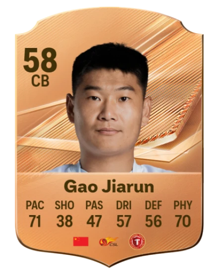 Gao Jiarun 58 Bronze CB FC 27 card