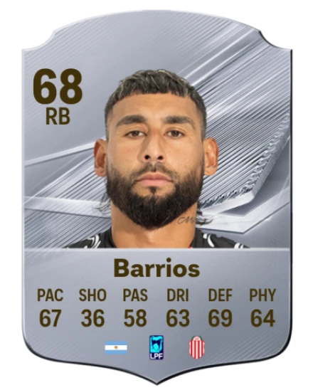Barrios 68 Silver RB FC 27 card