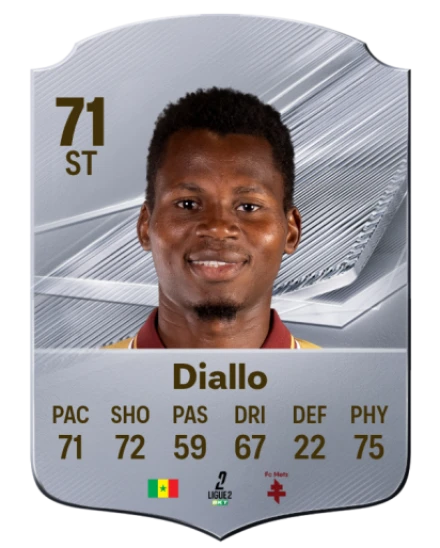 Diallo 71 Rare ST FC 26 card