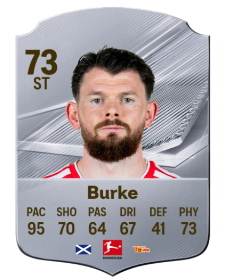 Burke 73 Silver ST FC 27 card
