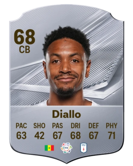 Diallo 68 Common CB FC 26 card