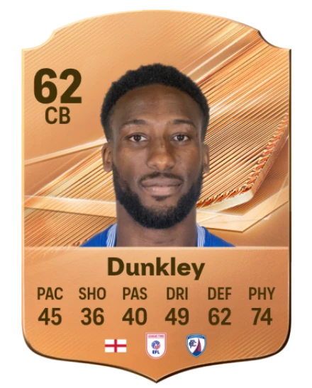Dunkley 62 Bronze CB FC 27 card