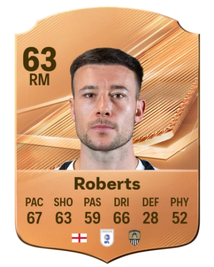 Roberts 63 Common RM FC 26 card