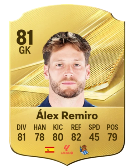 Álex Remiro 81 Common GK FC 26 card