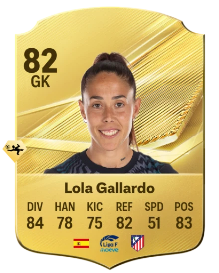 Lola Gallardo 82 Common GK FC 26 card