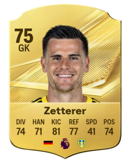 Zetterer 75 Gold GK FC 27 card