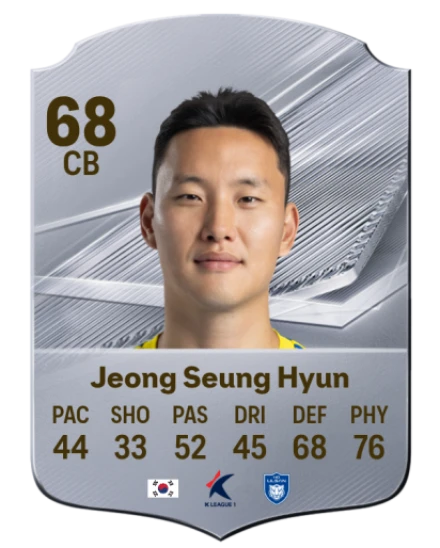 Jeong Seung Hyun 68 Common CB FC 26 card