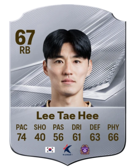 Lee Tae Hee 67 Common RB FC 26 card