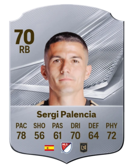 Sergi Palencia 70 Common RB FC 26 card