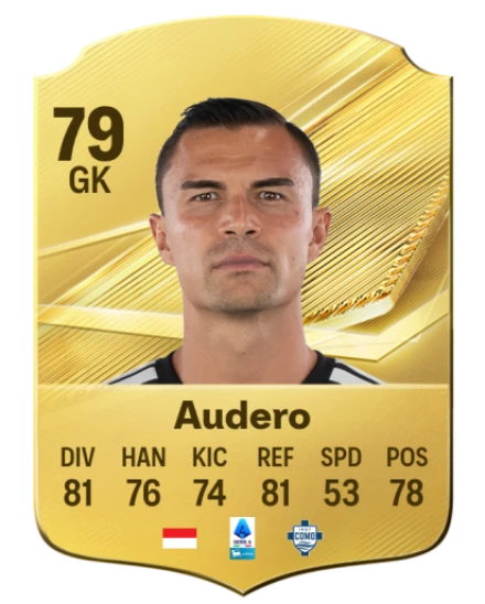 Audero 79 Rare GK FC 26 card