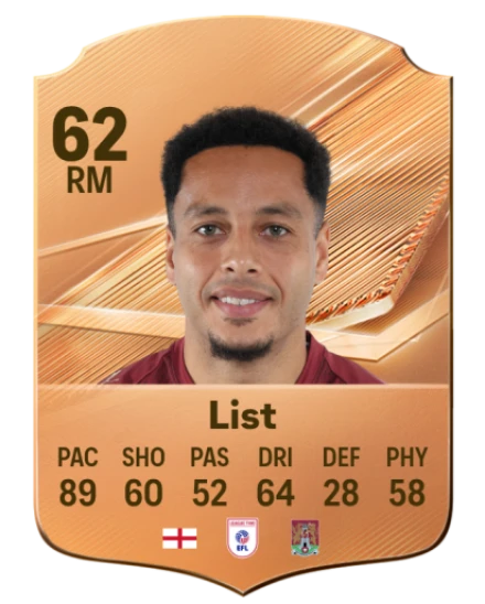 List 62 Common RM FC 26 card