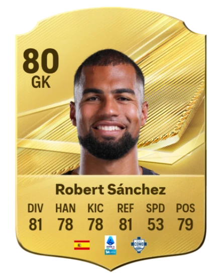 Robert Sánchez 80 Rare GK FC 26 card
