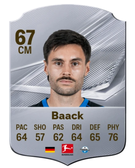 Baack 67 Silver CM FC 27 card