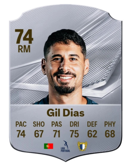 Gil Dias 74 Common RM FC 26 card