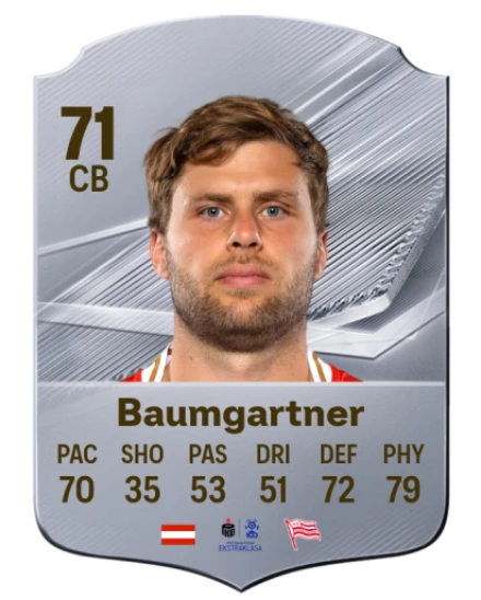Baumgartner 71 Common CB FC 26 card