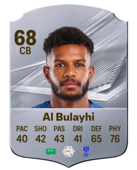 Al Bulayhi 68 Silver CB FC 27 card