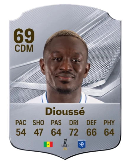 Dioussé 69 Silver CDM FC 27 card