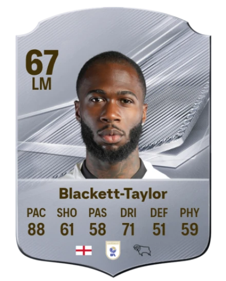 Blackett-Taylor 67 Silver LM FC 27 card