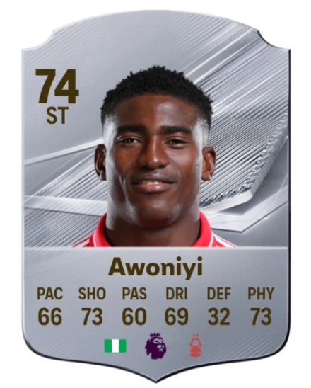 Awoniyi 74 Silver ST FC 27 card