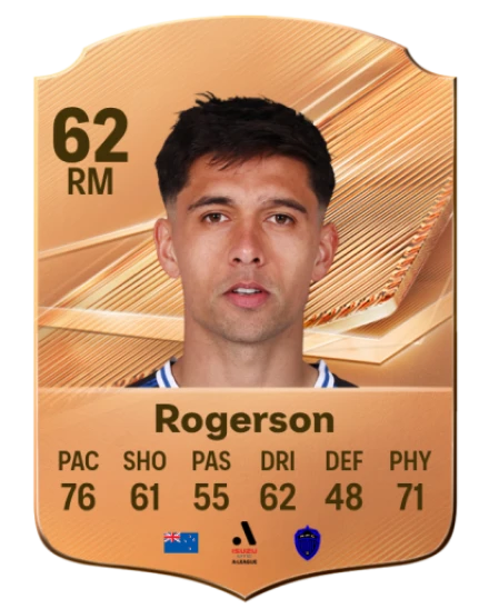 Rogerson 62 Bronze RM FC 27 card