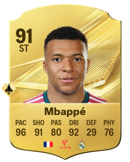Mbappé 91 Common ST FC 26 card
