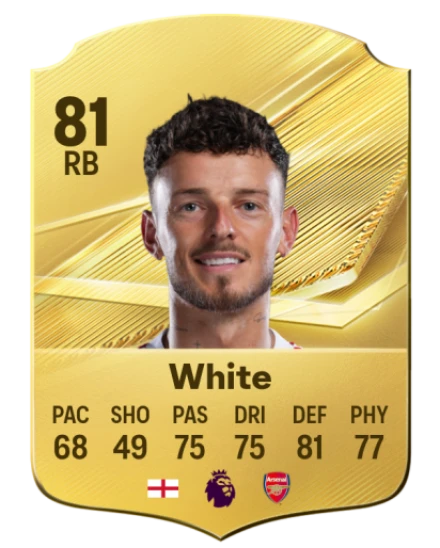 White 81 Gold RB FC 27 card