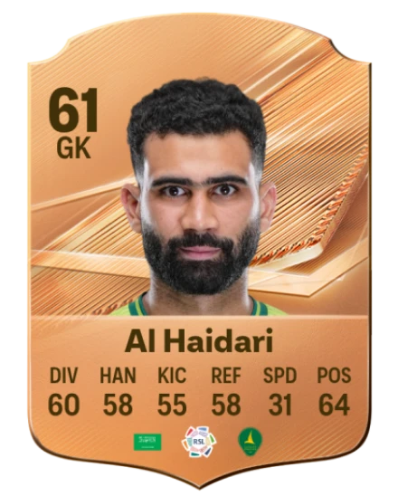 Al Haidari 61 Bronze GK FC 27 card