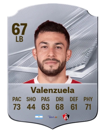 Valenzuela 67 Silver LB FC 27 card