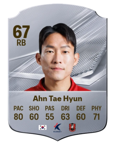 Ahn Tae Hyun 67 Common RB FC 26 card