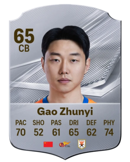 Gao Zhunyi 65 Common CB FC 26 card