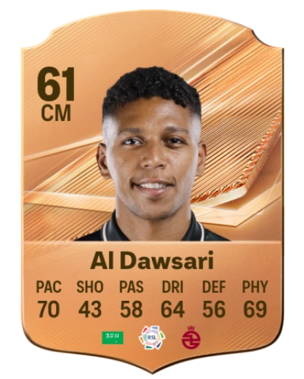 Al Dawsari 61 Bronze CM FC 27 card