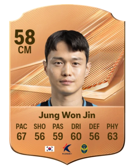 Jung Won Jin 58 Bronze CM FC 27 card
