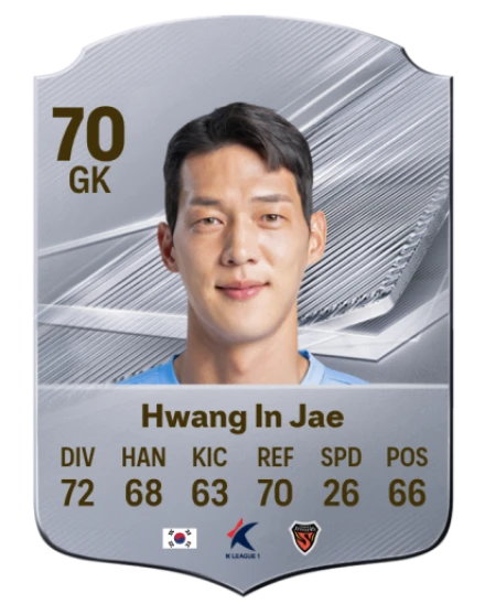 Hwang In Jae 70 Common GK FC 26 card