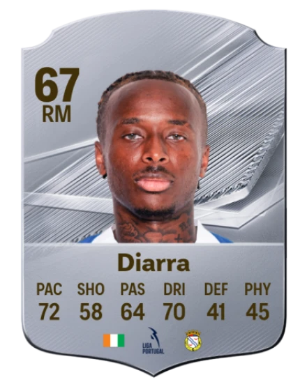 Diarra 67 Silver RM FC 27 card