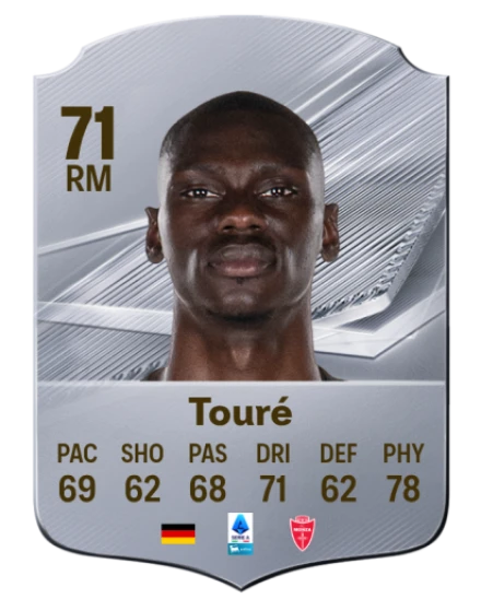 Touré 71 Silver RM FC 27 card
