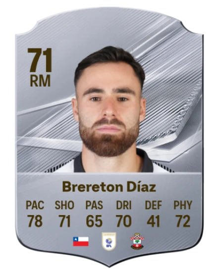 Brereton Díaz 71 Silver RM FC 27 card