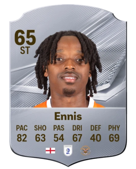 Ennis 65 Silver ST FC 27 card