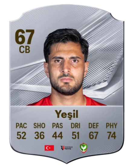 Yeşil 67 Silver CB FC 27 card